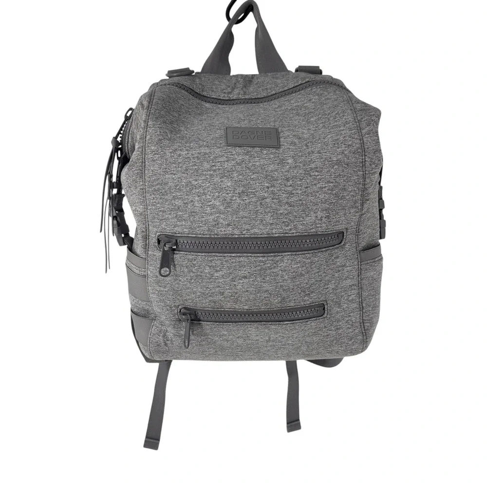 Dagne Dover Indi Diaper Backpack Dark Grey Heather Neoprene Large Travel Bag
